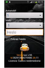 Mobilná aplikácia pre TAXI vozidlá
